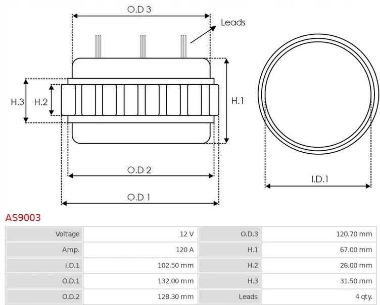 фото №5, Stator, генератор as-pl as9003