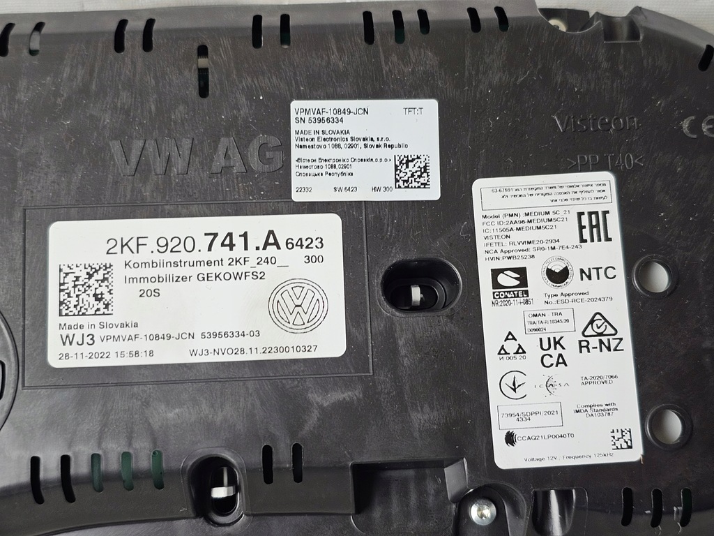 фото №5, Счетчик приборная панель приборы vw caddy v 2kf920741a ford connect tourneo