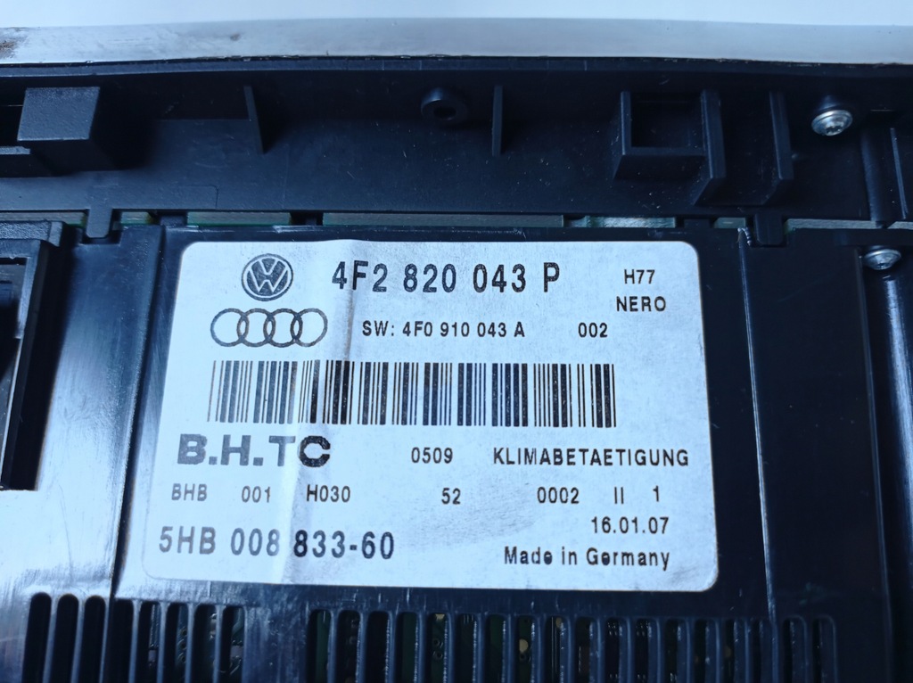 фото №7, Панель кондиціонера audi a6 c6 4f2820043p