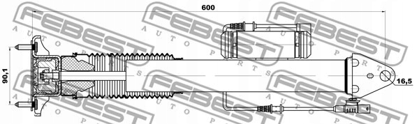 Амортизатор задні газовий 16110-001r febest mercedes Ціна