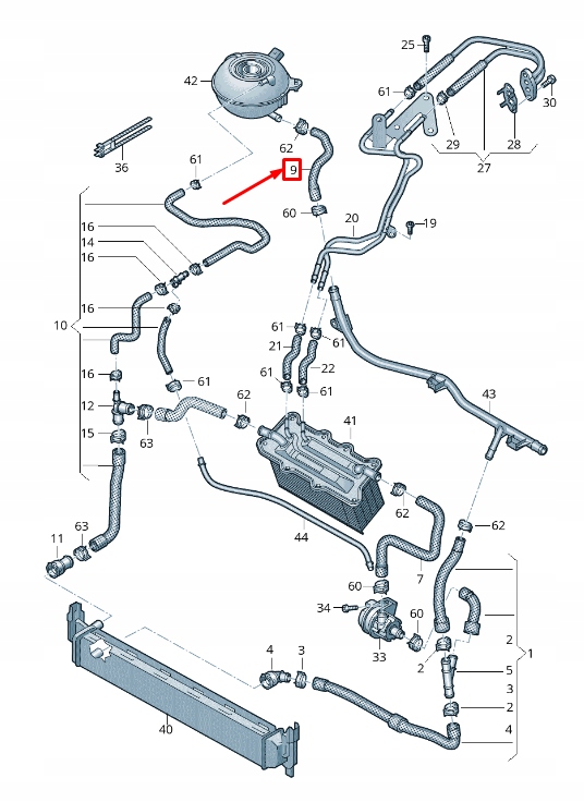 фото №1, Skoda kamiq двигатель охлаждающая жидкость шланг 2q0122109e