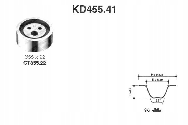 фото №2, Комплект - набор ремень распределительного вала snr 7701472725