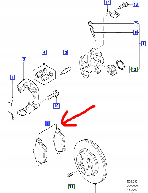 фото №1, Гальмівні колодки гальмівні перед ford galaxy mk2 2001-06