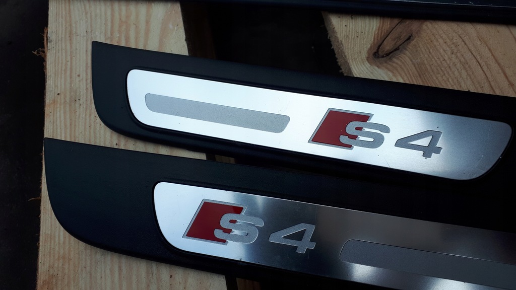 фото №11, S4 b8 lift накладки пороговые sline накладки na пороги