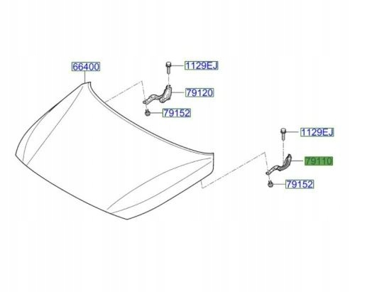 фото №4, Лівий петля капот hyundai i30 2016- 2020 оригінальний номер 79110-g3000