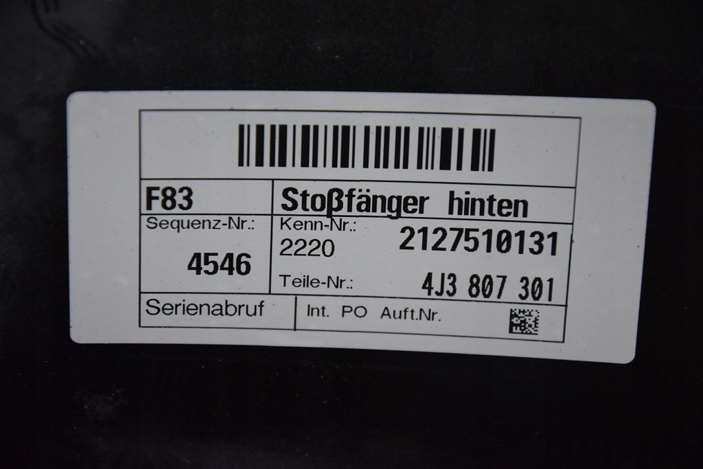 фото №14, Audi e-tron 4j3 gt rs карбон 20-24r. задний бампер задняя