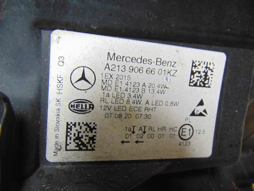 фото №15, Лампа правая перед mercedes w213 lift europa