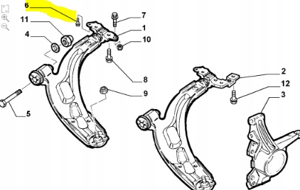 фото №9, Болт рычага перед fiat palio оригинальный номер 13372024