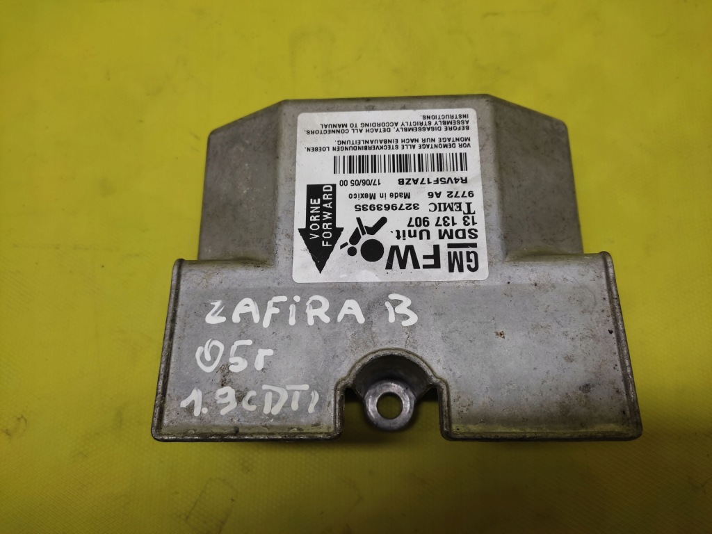 фото №1, Opel zafira b датчик air bag 13137907