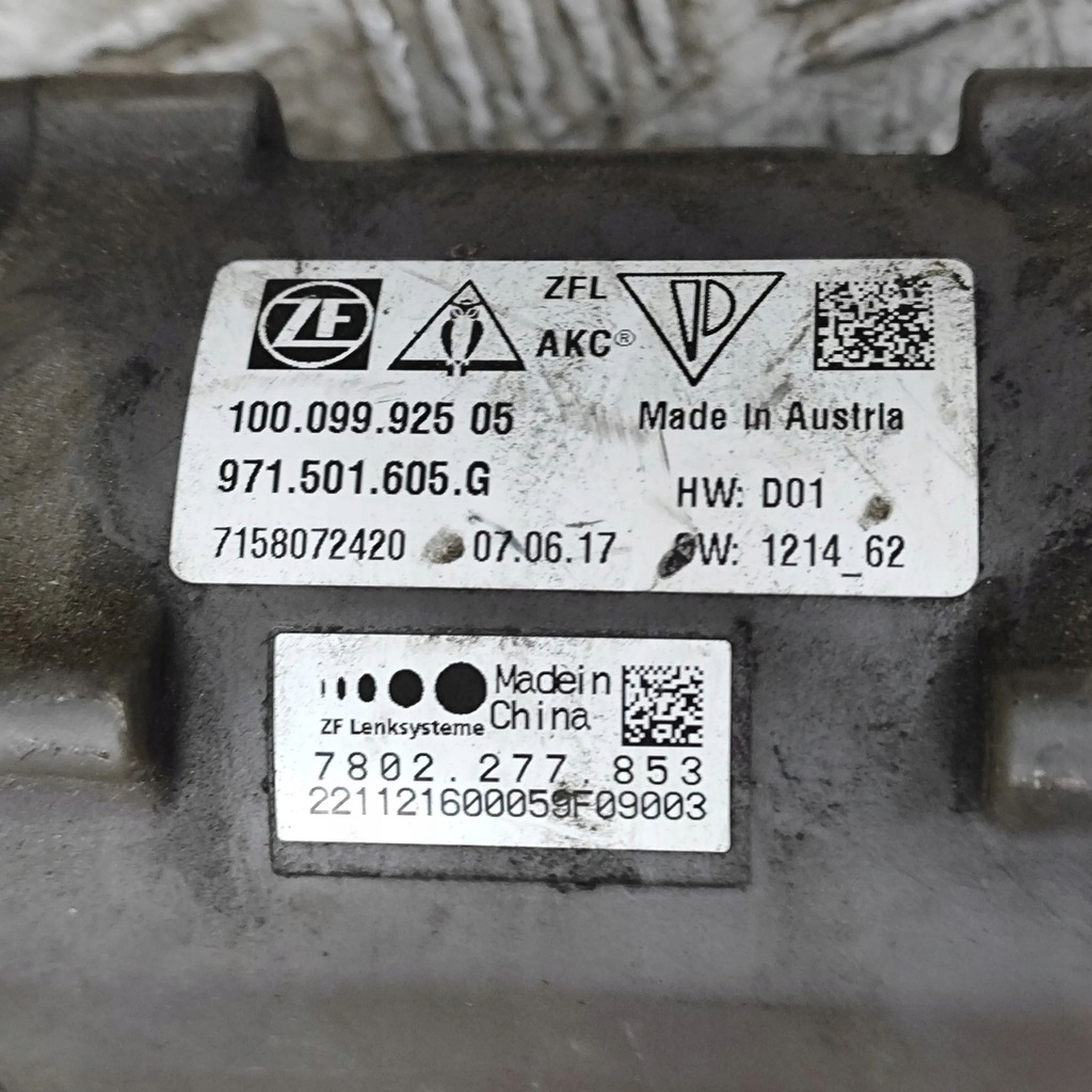 фото №8, Porsche panamera 971 2018 трансмісія кермова / рейка рульова