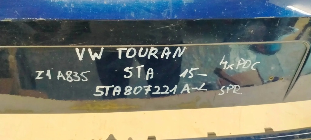 5ta807221 vw touran 2 2 5ta 2015- бампер передній передні  a-l 4xpdc Недорого