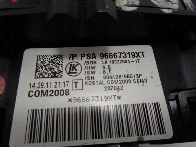 фото №10, Peugeot citroen стрічка перемикач комбінований