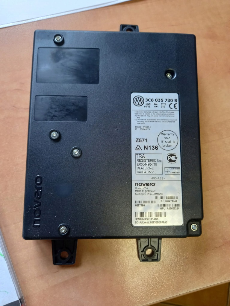 фото №1, Модуль блок управления bluetooth volkswagen оригинальный номер 3c8035730b
