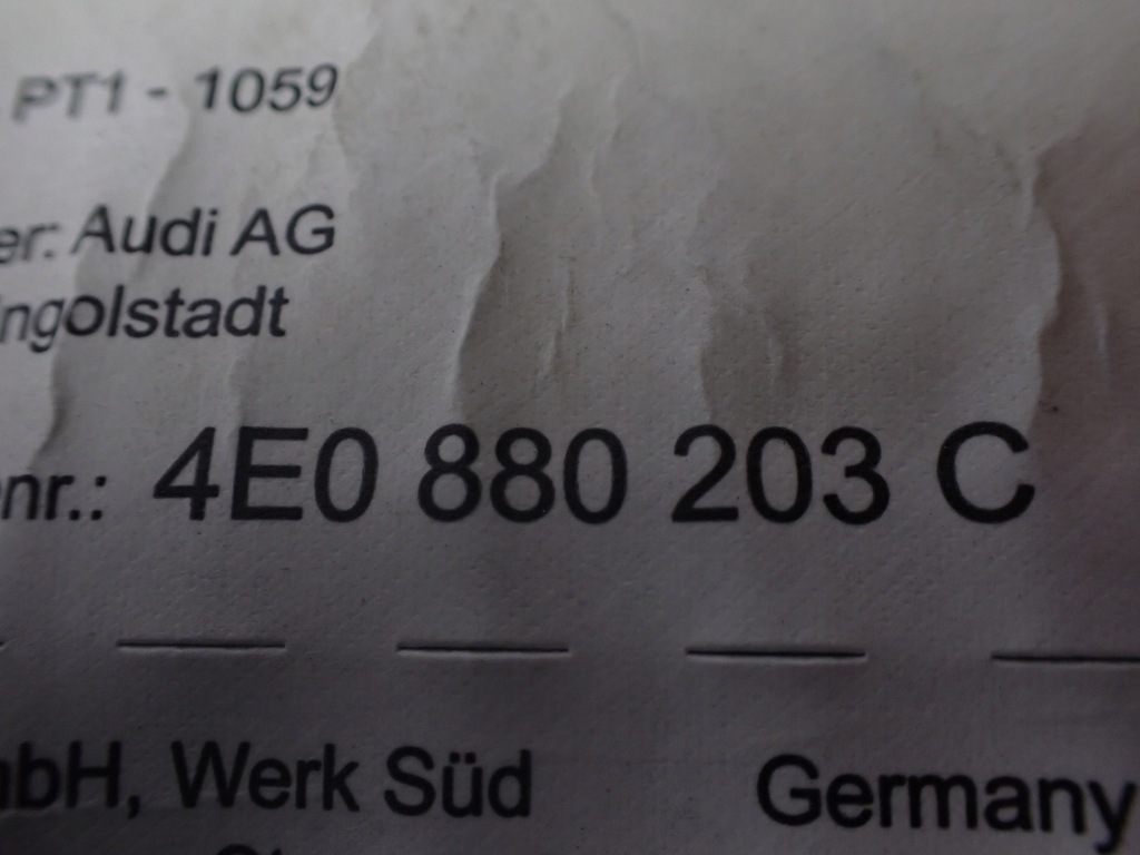 фото №6, Подушка подушка безопасности пассажира audi a8 s8 d3 5.2 fsi короткий 4e0880203c