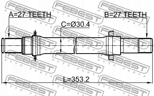 фото №4, Febest привідний вал ліва honda hr-v gh4 2000-2005 eu
