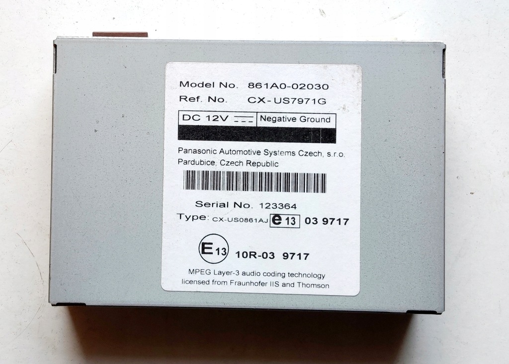 фото №1, Блок керування модуль інтерфейс mutimedialny toyota corolla e15 861a0-02030