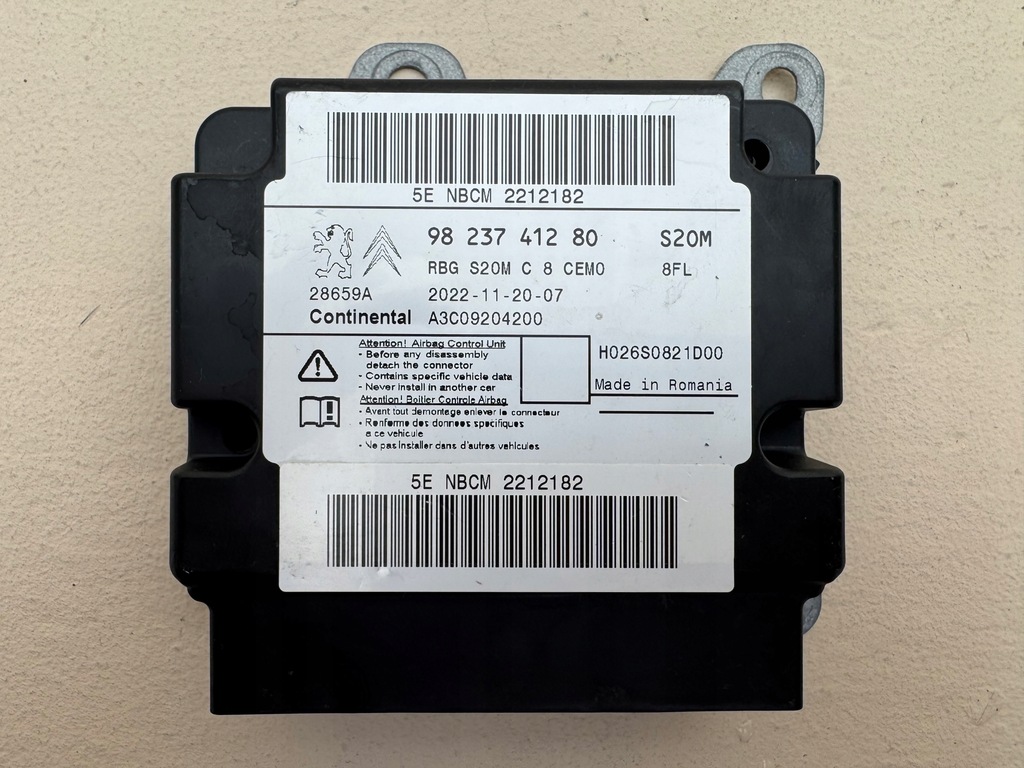 фото №1, Peugeot partner iv berlingo rifter combo e 18r модуль датчик подушек подушка безопасности