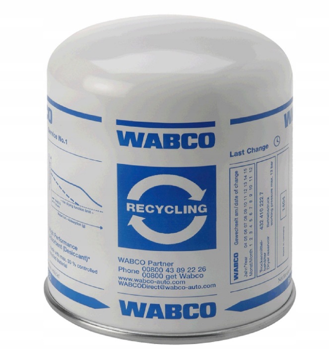 Вкладыш осушителя wabco белый m39x1,5 wabco 4324102227 в Украине