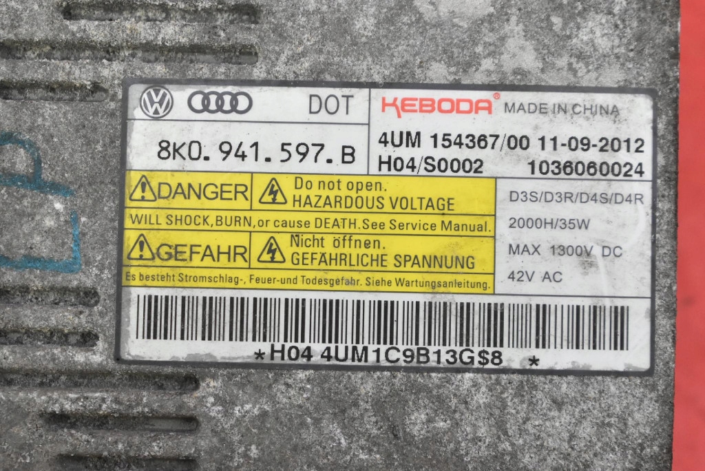 фото №5, Перетворювач ксенон ксенон ліва 8k0941597b vw passat b7 10-15