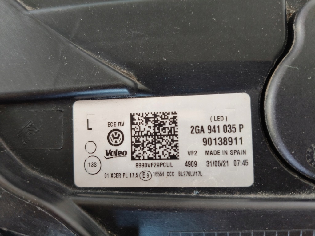 фото №8, Лампа левая фара vw t-roc 2ga 17- full led