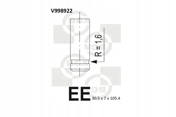 Клапан впускной впускной  v998922 bga mercedes Цена