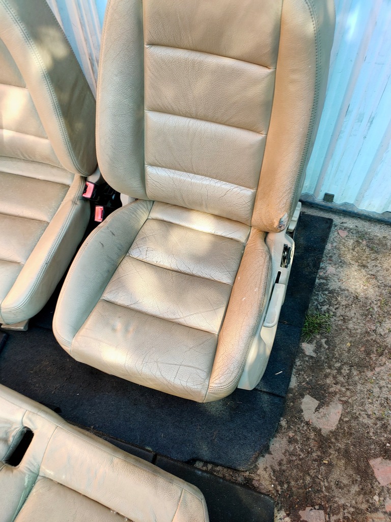 фото №11, Сидіння заднє сидіння audi a4 b6 шкіра beż + обшивки
