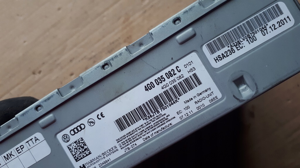 фото №6, A6 c7 4g тюнер модуль mmi 4g0035082c a7 a4 b8 q5
