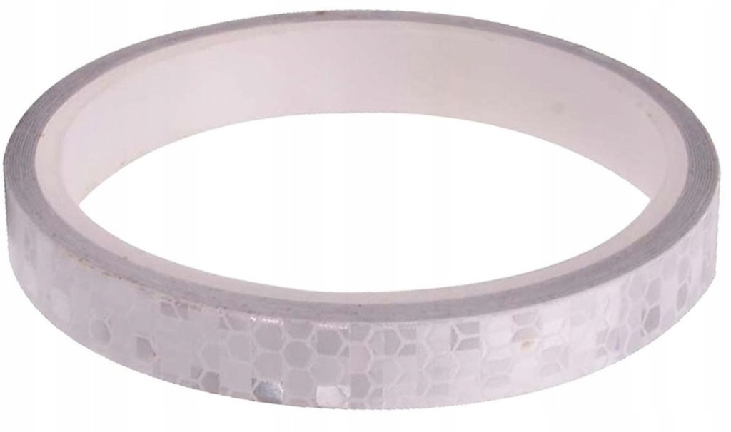 фото №1, Samoprzylepna наклейка стрічка відбивач відбиваюча 1cm x 8m срібляста авто