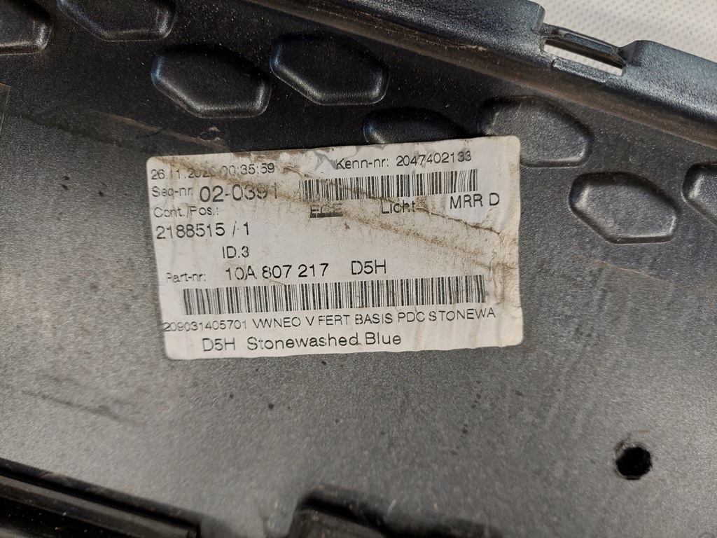 фото №8, Vw id 3 10a807221 бампер перед stonewashed blue