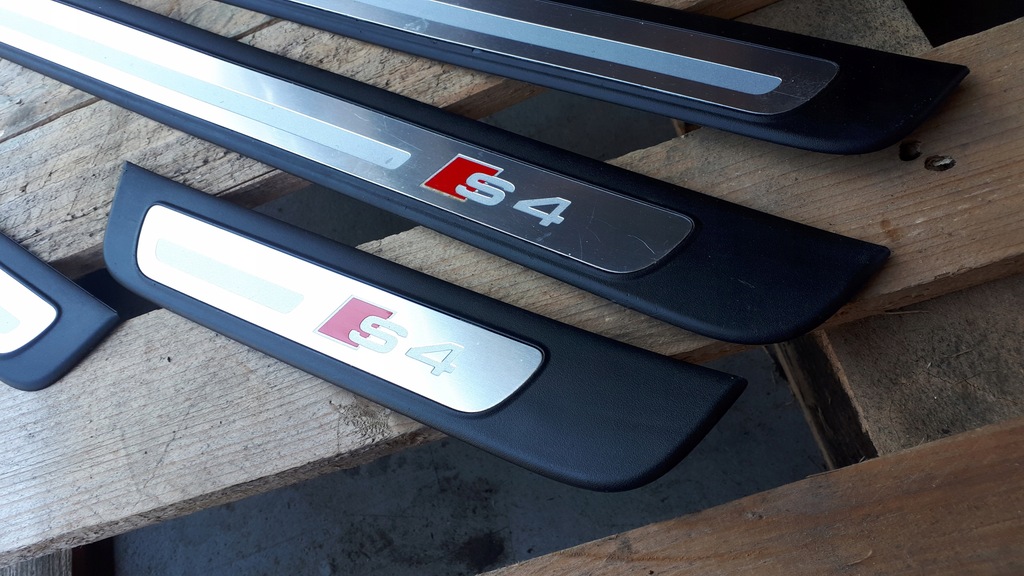 фото №6, S4 b8 lift накладки пороговые sline накладки na пороги