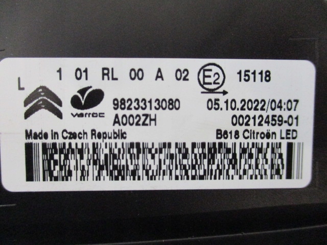 фото №10, Citroen c3 iii лампа led левая nowa 9823313080