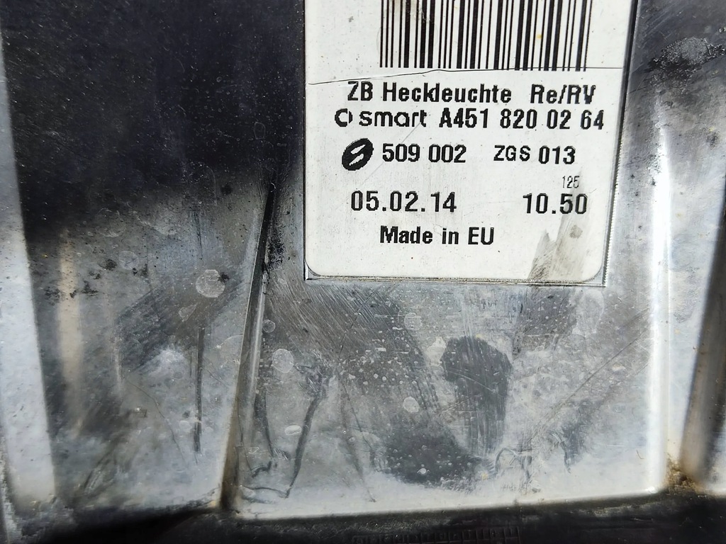 фото №8, Smart fortwo ii 2008 задняя сторона правая лампа задняя