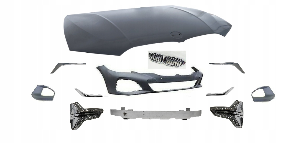 Купить Bmw 3 g20 g21 2019- капот бампер решётка  решётка радиатора