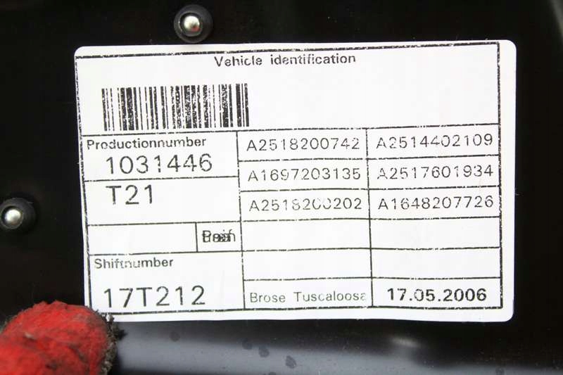 фото №4, Подъемник стекло левый перед mercedes r-klasa w251