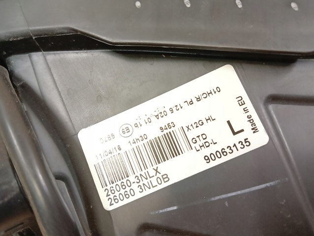 фото №6, Лампа левая левый фара nissan leaf i 10-17