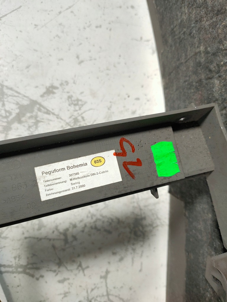 фото №11, Туннель средний audi a4 b6 szary 8e0863241 2-din