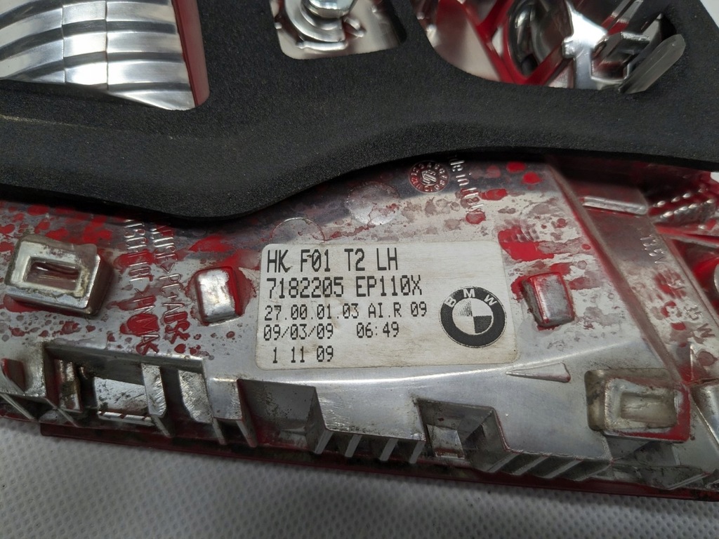 фото №6, Лампа левая w крышка левый задняя 7182205 bmw 7 f01 f02 f03 f04 08- eu