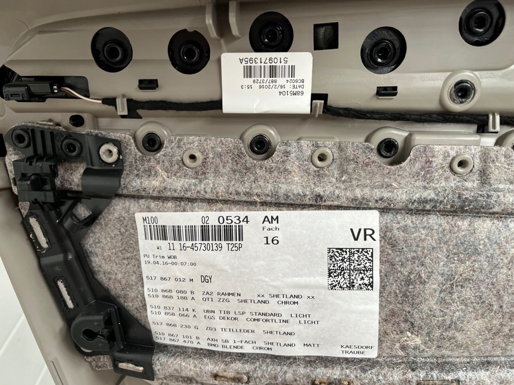 фото №7, Vw golf sportsvan обшивка обивка правый перед 517867012m dgy 517867012mdgy