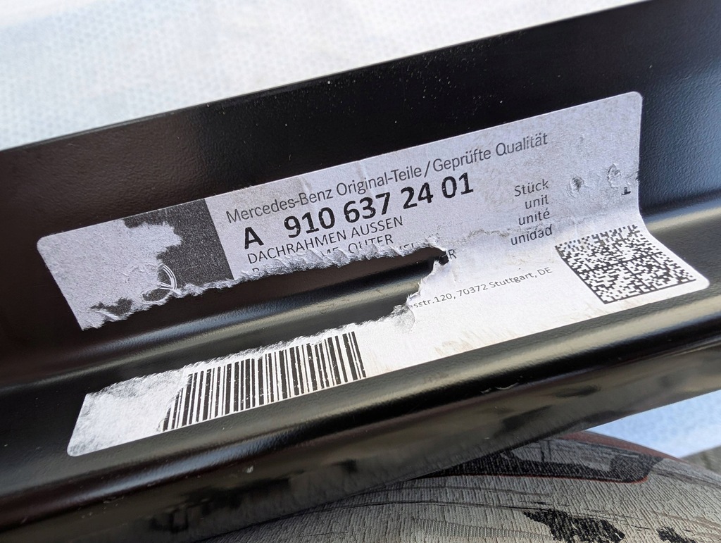 фото №9, Обшивка боковой крыша bok левый задняя mercedes sprinter w907 w910 a9106372401
