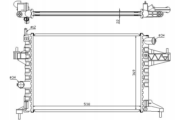 фото №12, Радиатор двигателя nissens 63008 1300237