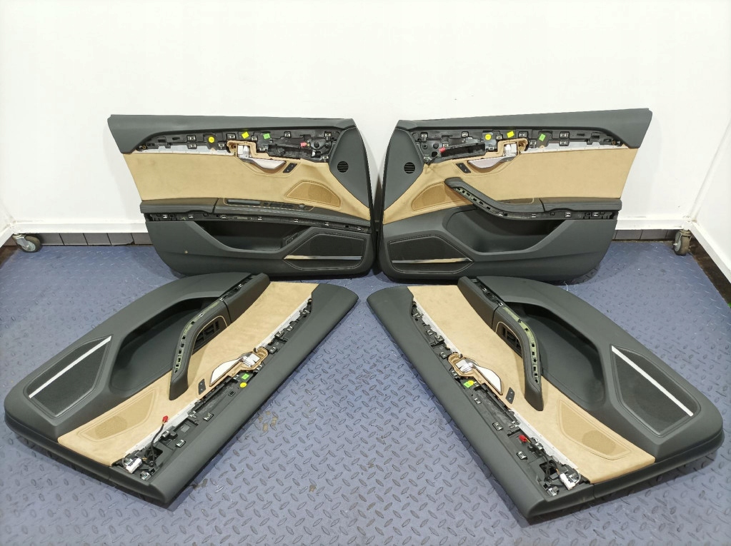 фото №13, Audi a8 d5 long сиденья заднее сиденье обшивки сиденье комплект кожа saiga бежевый