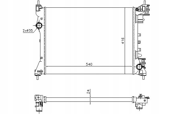 Радіатор двигуна nissens 630753 1300330 Недорого