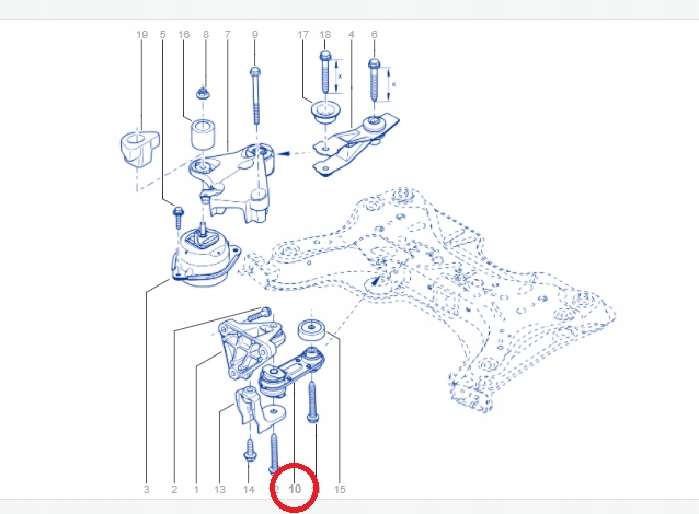 фото №4, Подушка двигателя задняя espace iv laguna ii оригинал