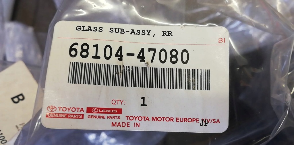 фото №4, Стекло боковая задняя левая toyota prius plus v nowa org
