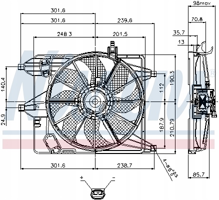фото №2, Nissens 85252 вентилятор, охлаждение двигателя