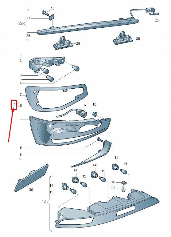 фото №2, Audi q3 8u rear правый задний фонарь 8u0945094ab