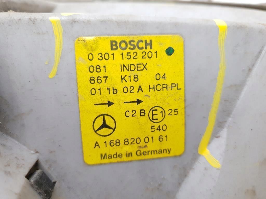 фото №7, Лампа ліва перед mercedes-benz a w168