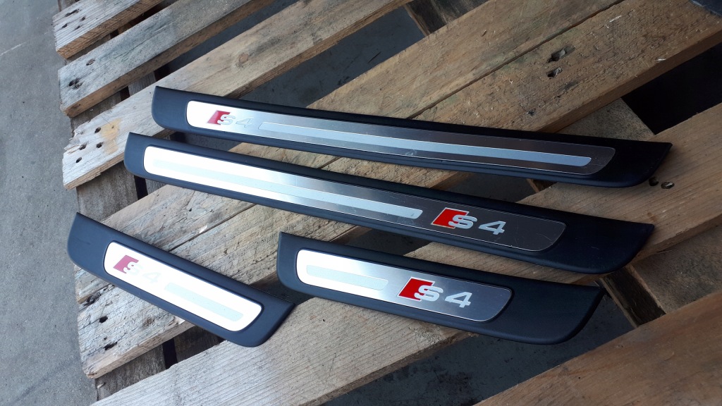 фото №1, S4 b8 lift накладки пороговые sline накладки na пороги