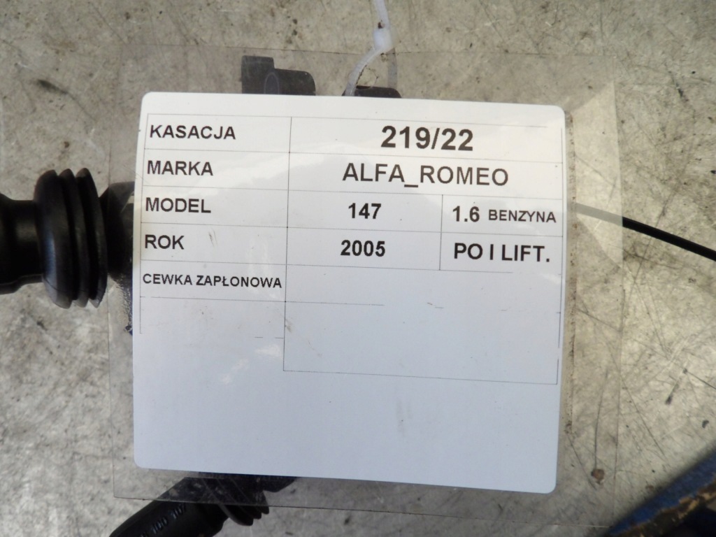 фото №3, Катушка зажигания alfa romeo 147 1,6b