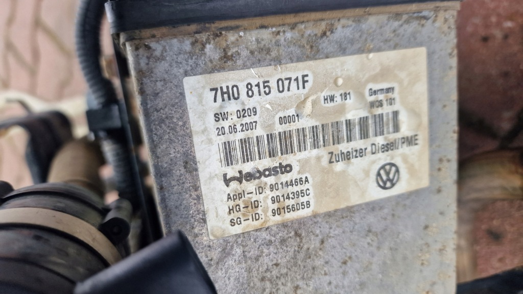 фото №6, Vw transporter t5 обігрівач стояночний webasto 7h0815071f